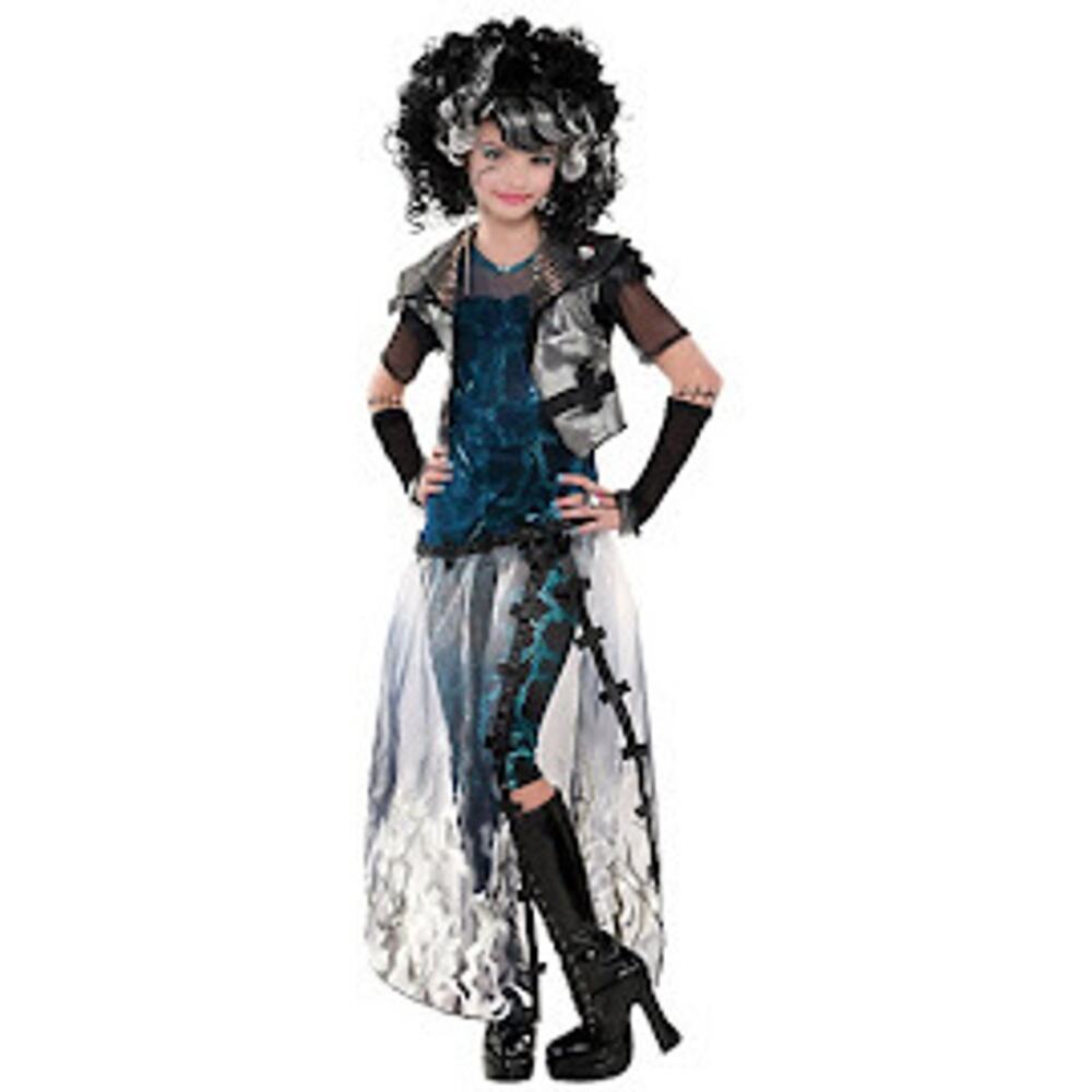 RARE 2012 MONSTER HIGH G1 FRANKIE STEIN COSTUME & WIG- GIRLS XL 14/16 WOMENS XS